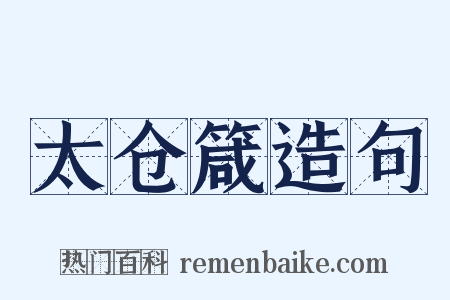 太仓箴造句是什么意思的图片